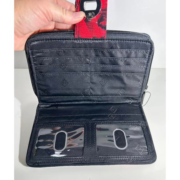 Vera Bradley HAVANA ROSE RFID Turnlock Wallet Colorful Flowers Quilted - Picture 4 of 5